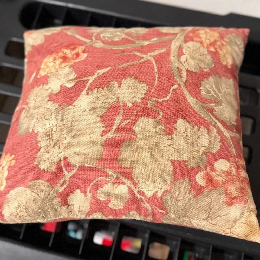 Vintage embroidered button pillow with quote accent pillow grannycore cottage